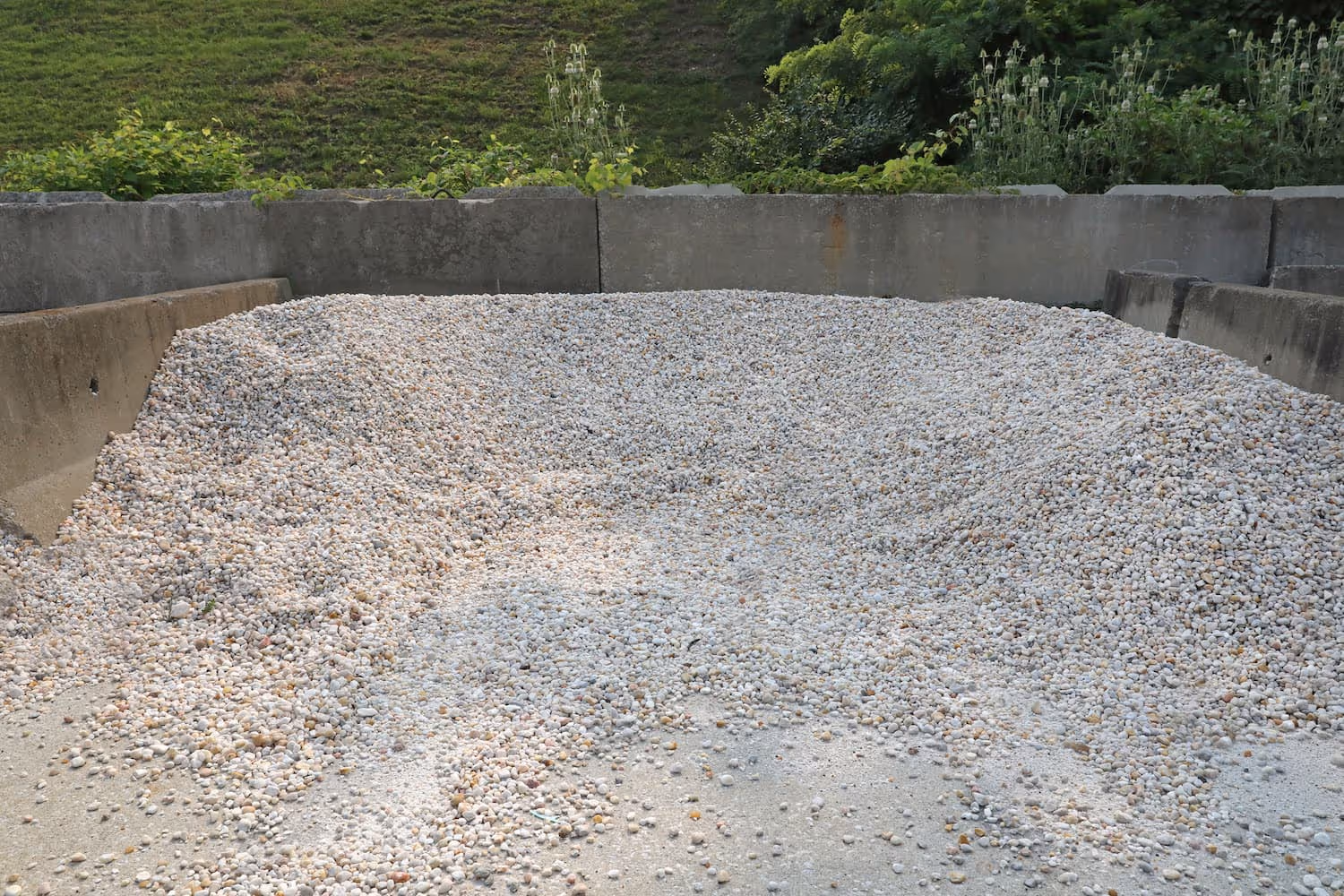 North Carolina Small Aggregate behind stone blocks
