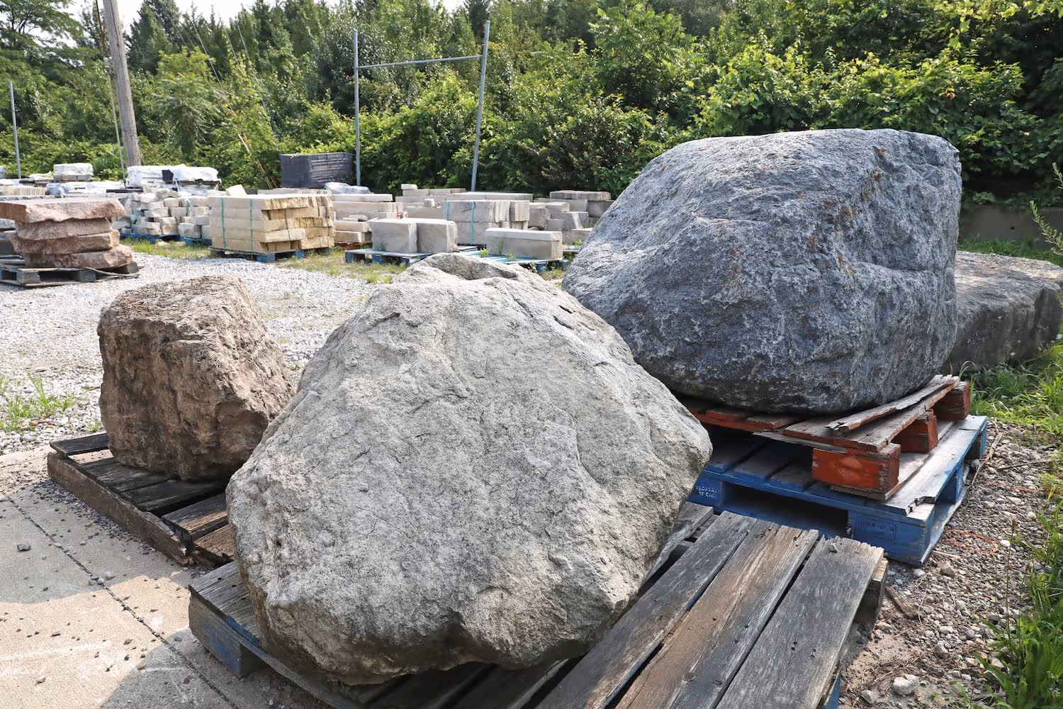 Granite Boulders 24 - 36" on pallets