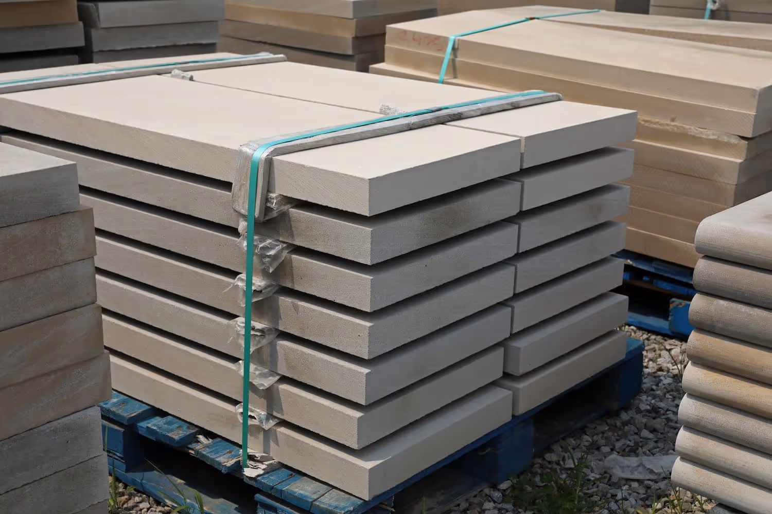 Coping on pallets