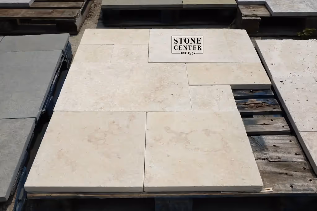 french pattern limestone pavers