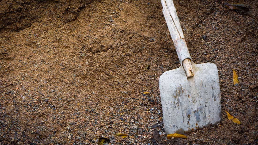 excavating the area