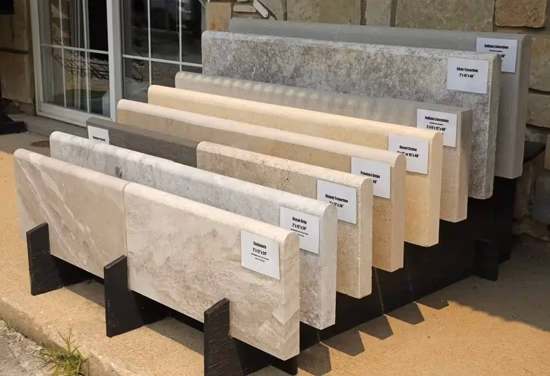 different types of pool coping