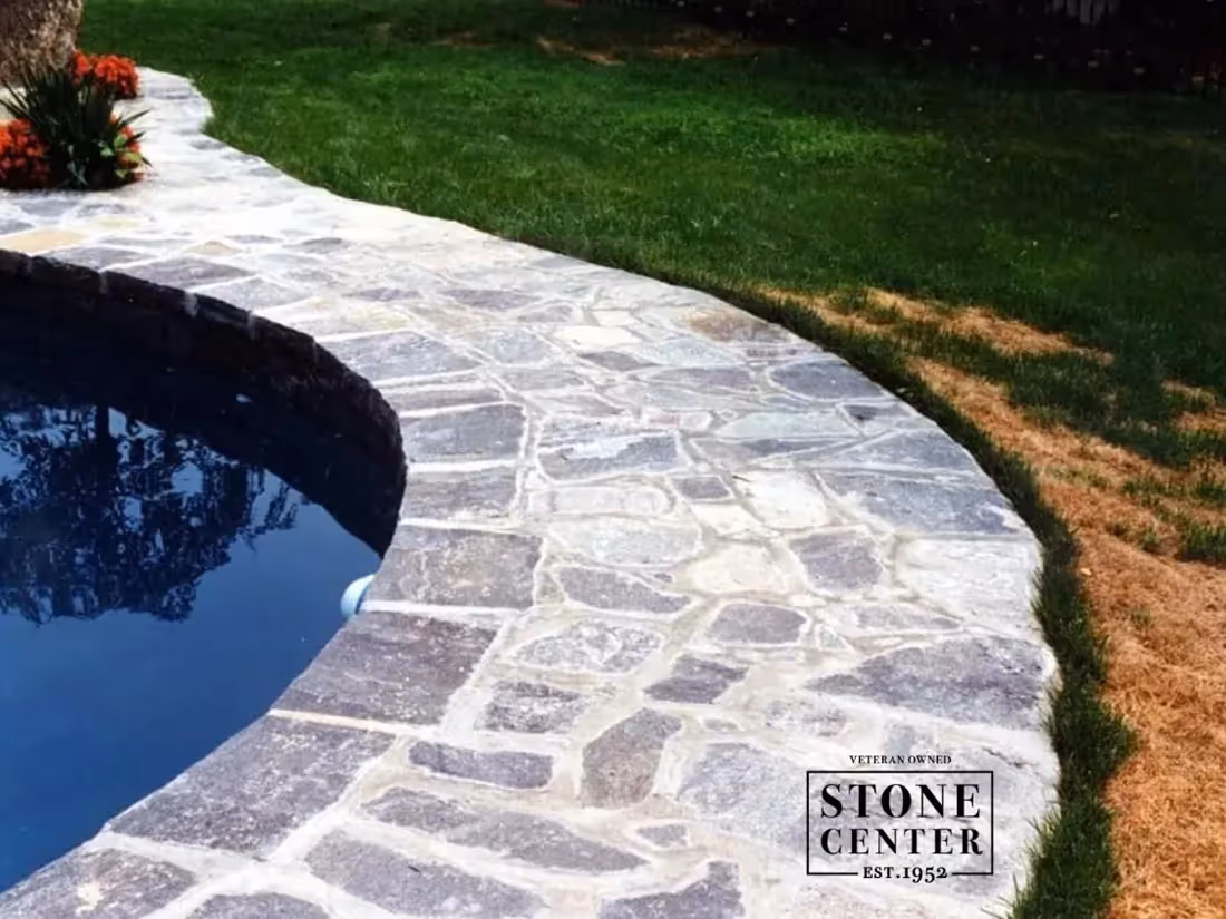 coping pavers around pool