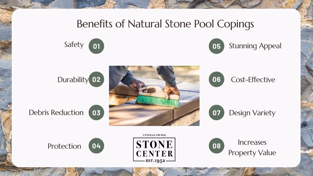 Benefits of Natural Stone Pool Copings
