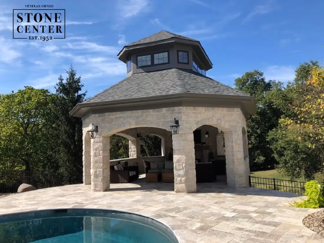 Flagstone vs. travertine pool coping