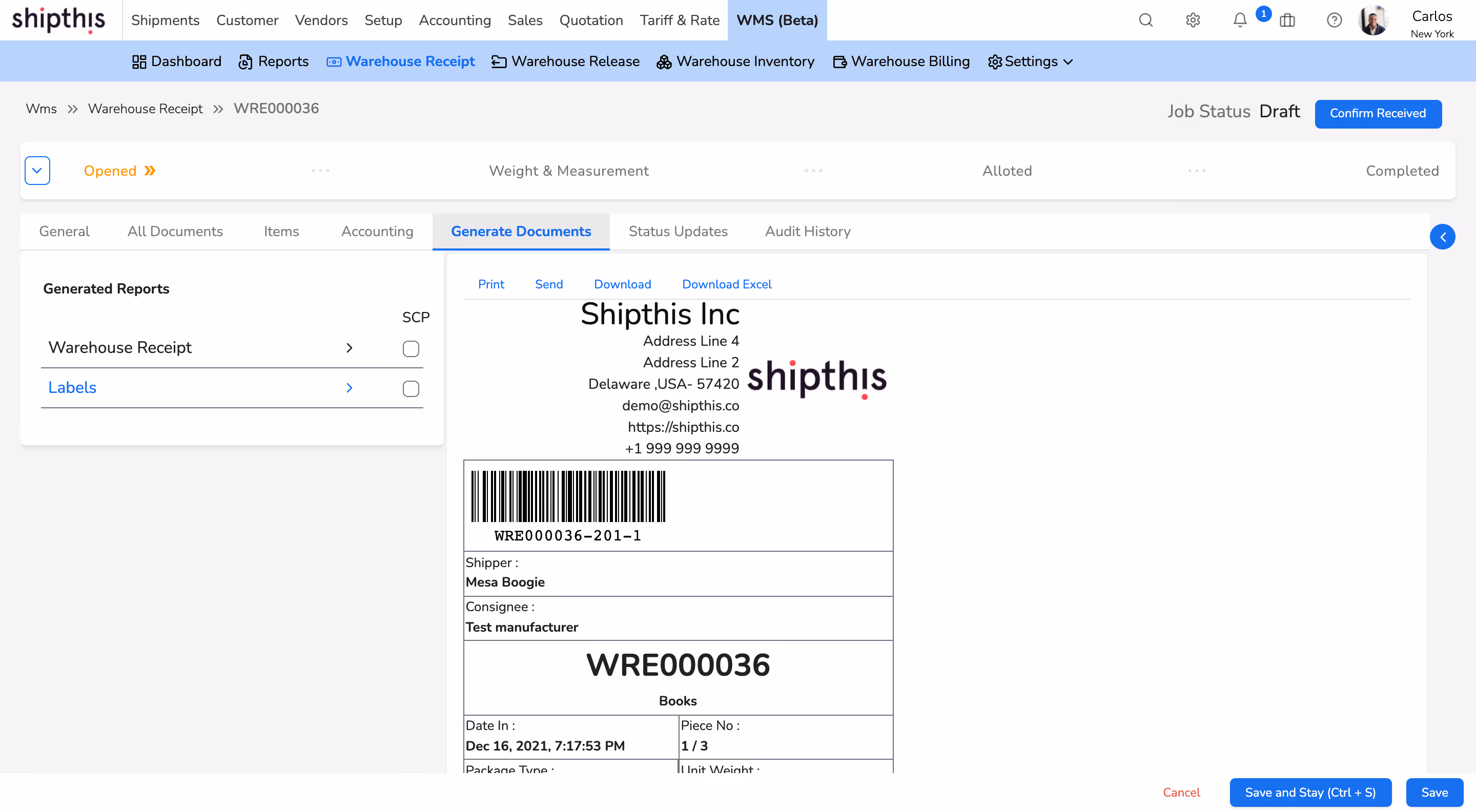 Shipping Labels are an integral part of your warehouse operations. With Shipthis, generate all your shipment and warehouse related documents with ease.