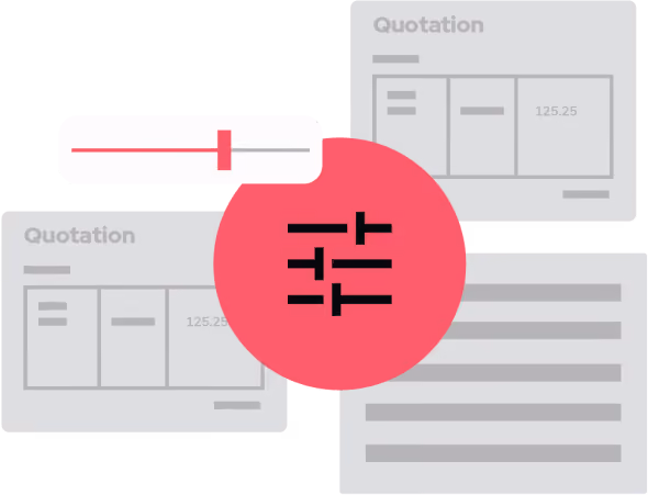 Use freight quote management to easily change key metrics in the quote and send multiple quotes to your customers