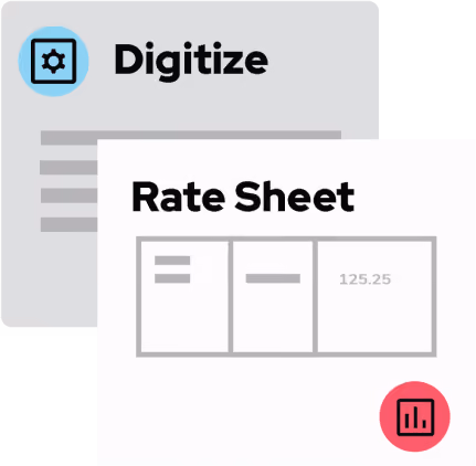 Gain full view of your performance and easily analyze all your previous rate sheets. Easy access to historical data facilitates easy quoting.