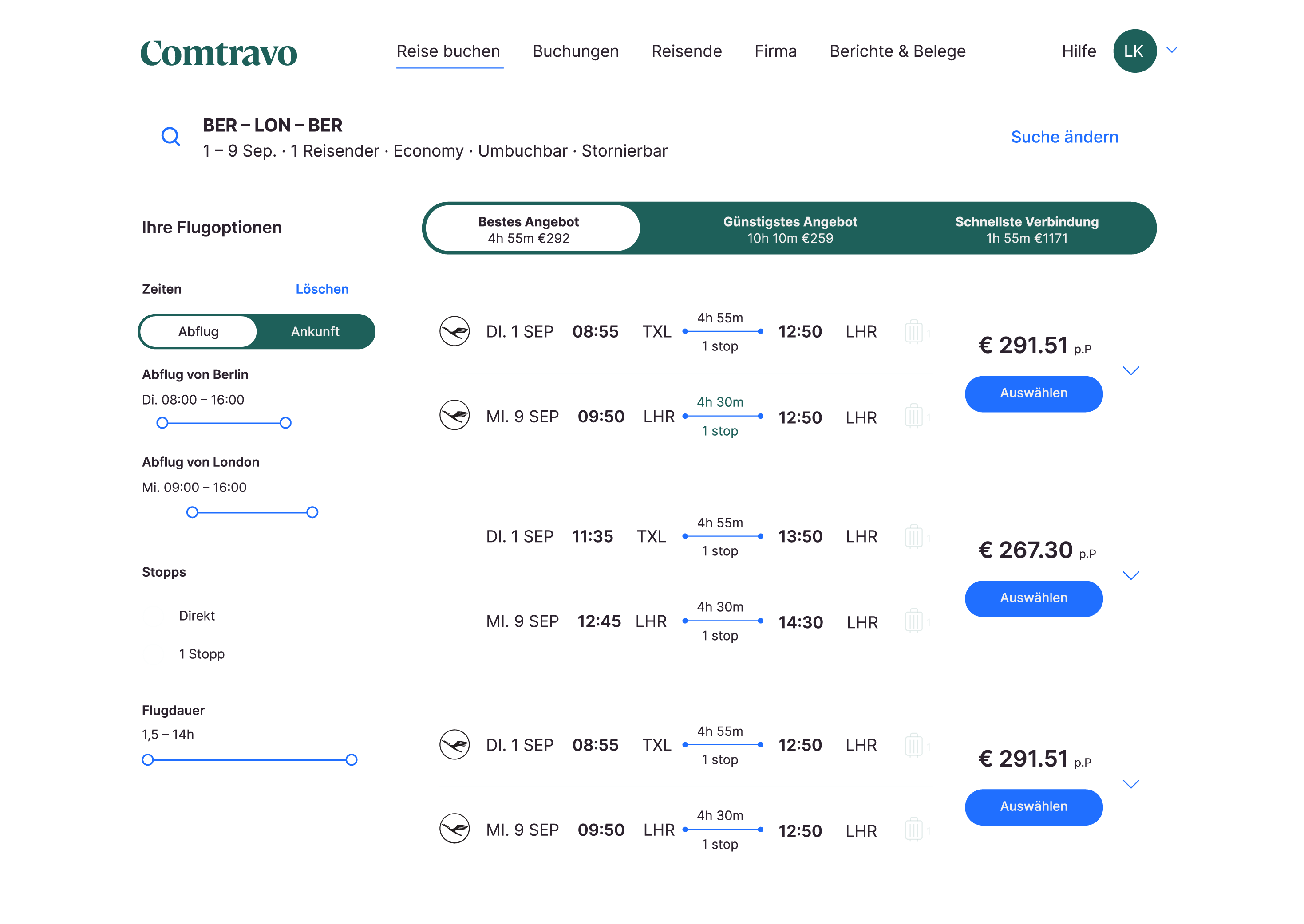 Comtravo tool