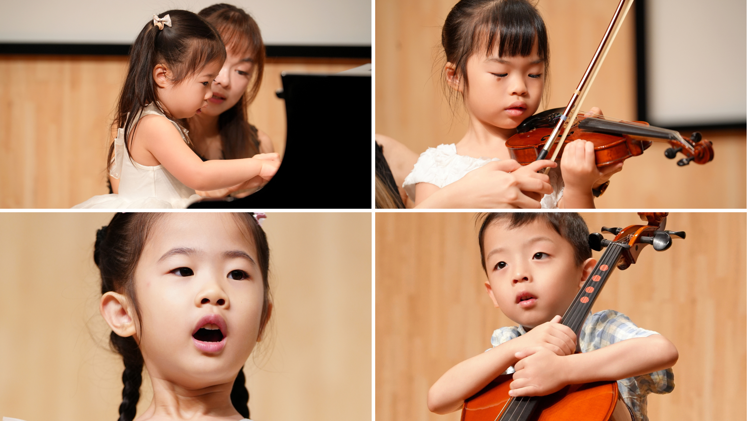 Piano, Voice, Violin, Cello