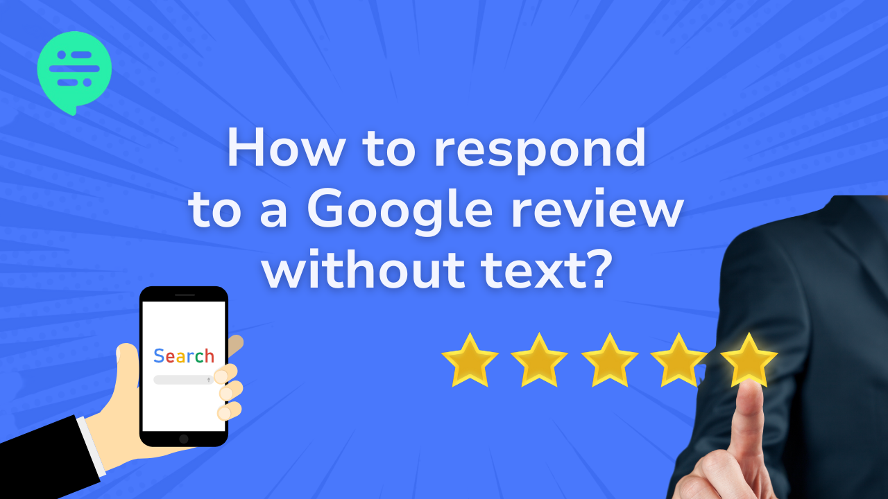 How do I respond to a Google review without text? 