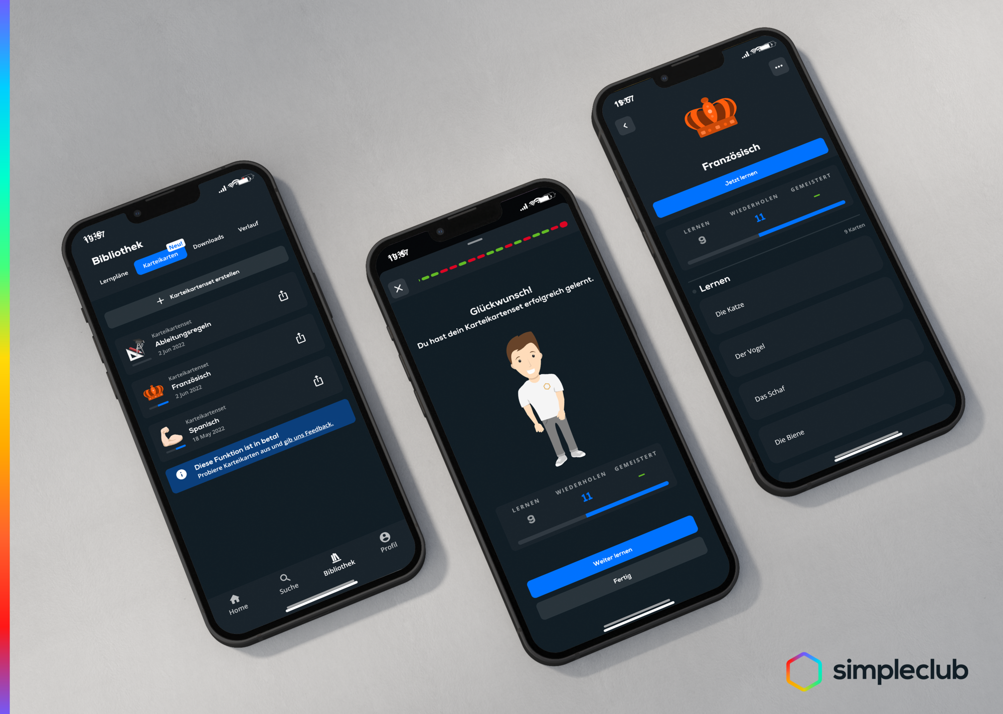 Image of Phones with opened "Simple Club application" - Simple lub