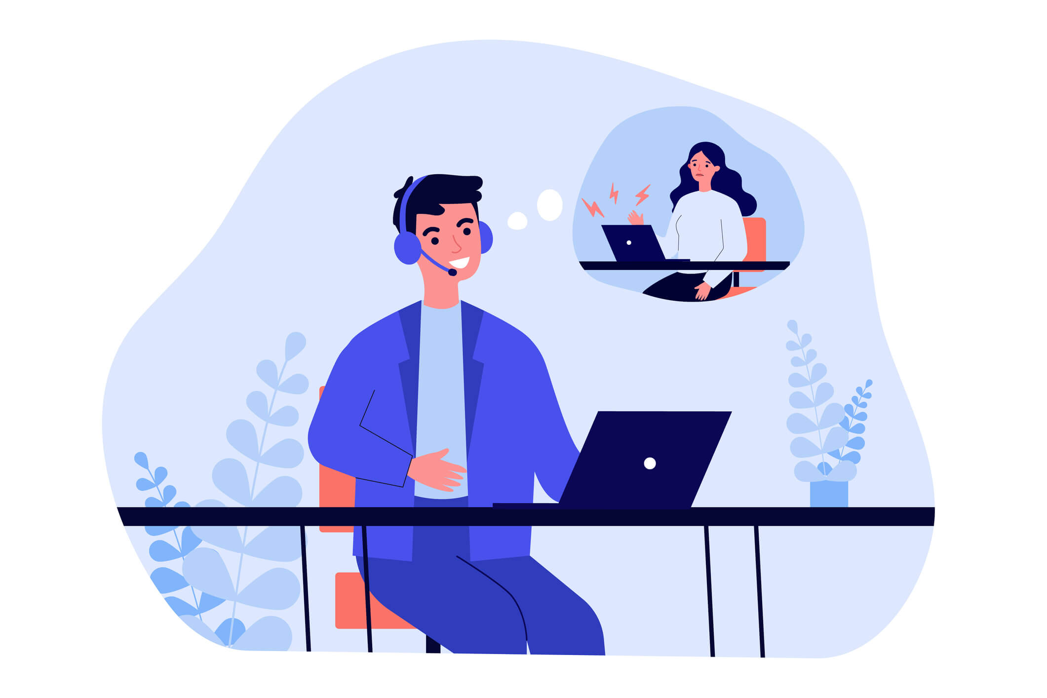 Customer support agent image optimized