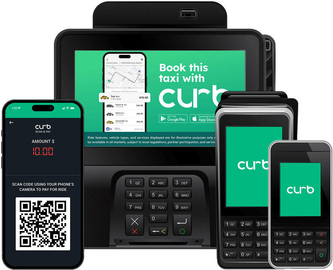 Image showing all Curb's payment devices.