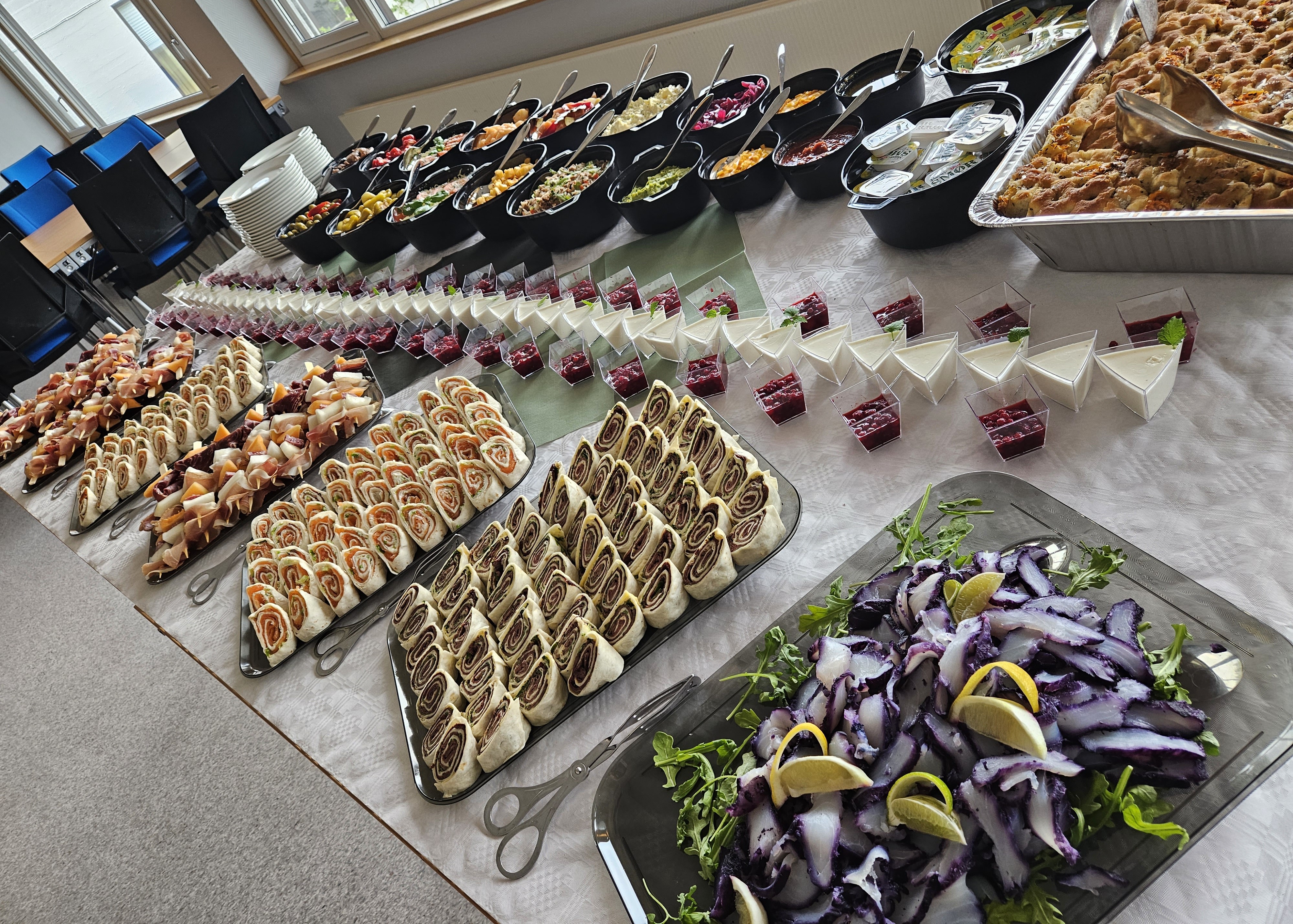 Bilde av catering i lokalene til Bardufosstun.