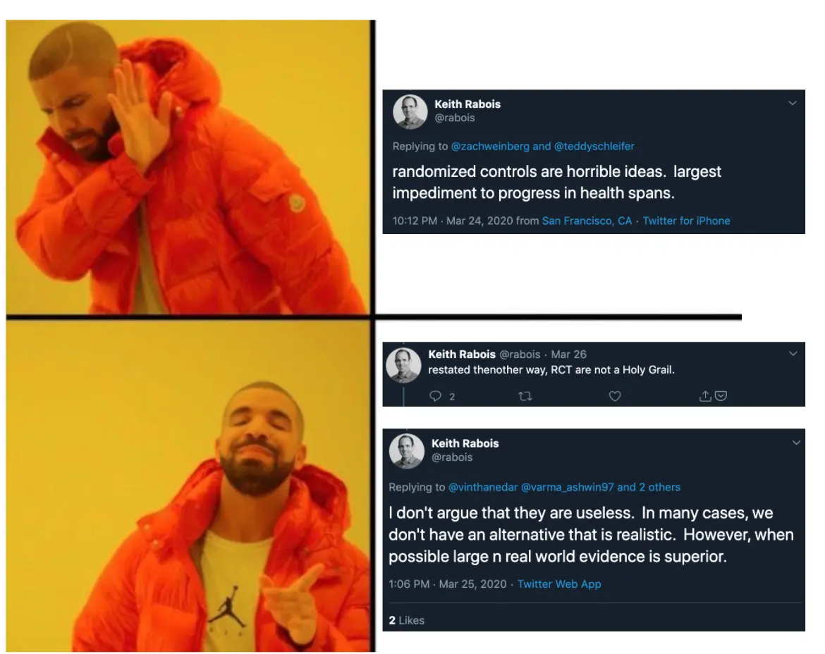 Random Uncontrolled Trials/Tweets