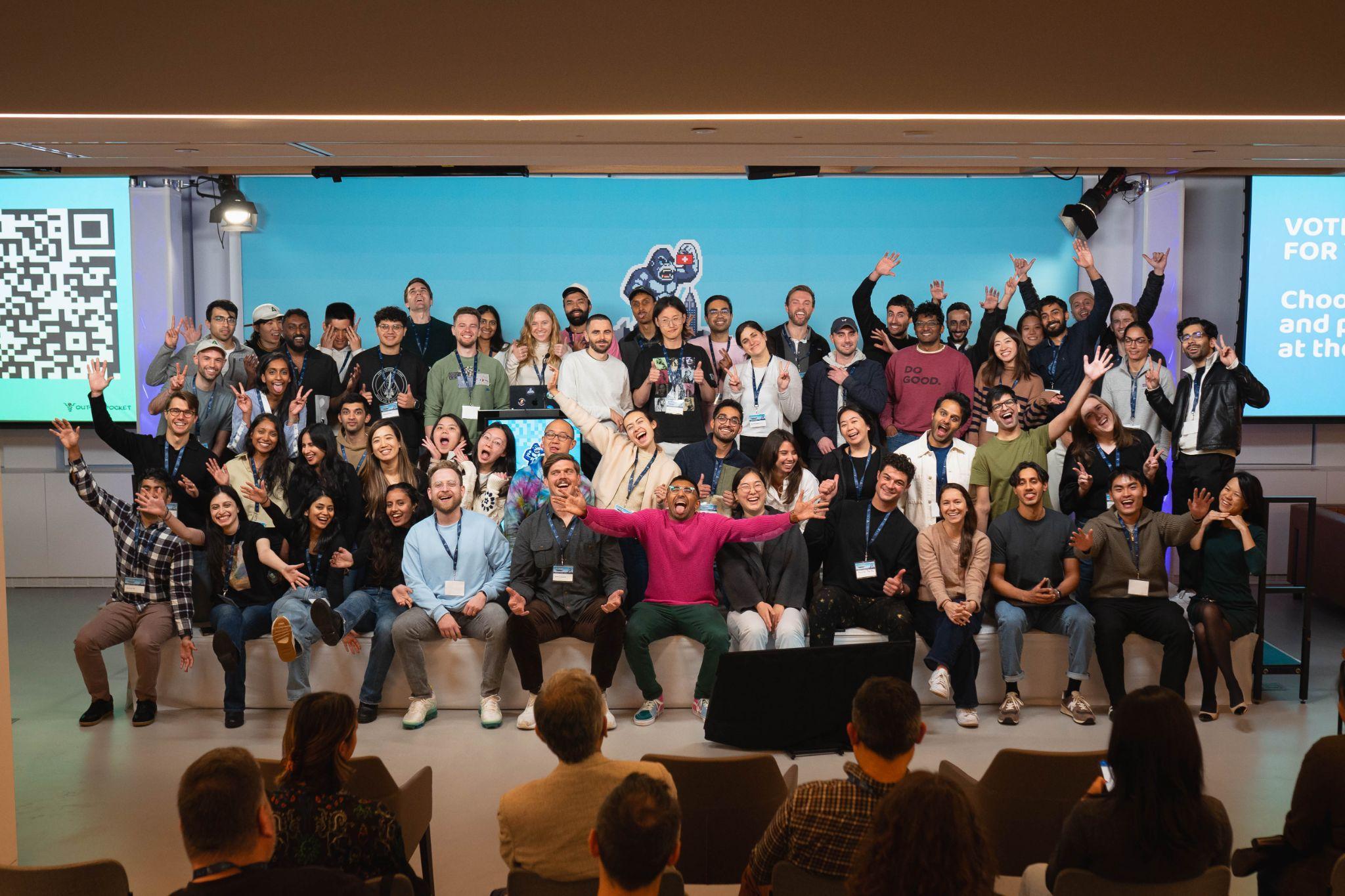 Participants at a previous Out-Of-Pocket hackathon