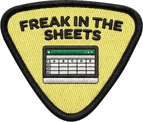Freak in the sheets badge