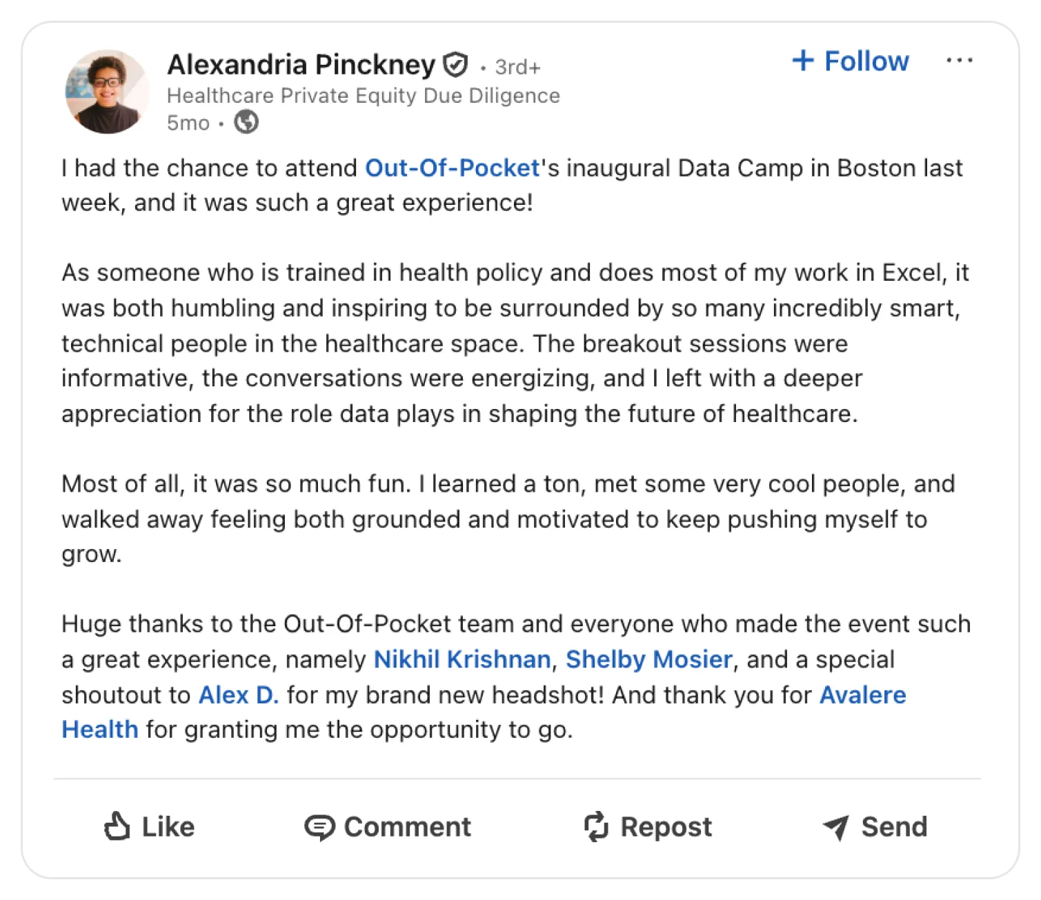 Linkedin Testimonial