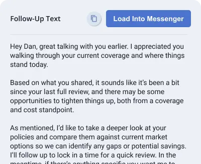 Follow-up text box