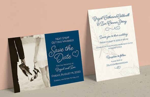 An array of wedding stationery