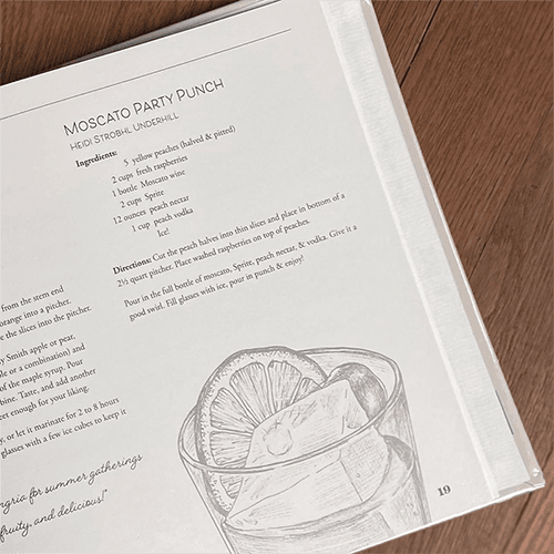 A photo of an open cookbook design