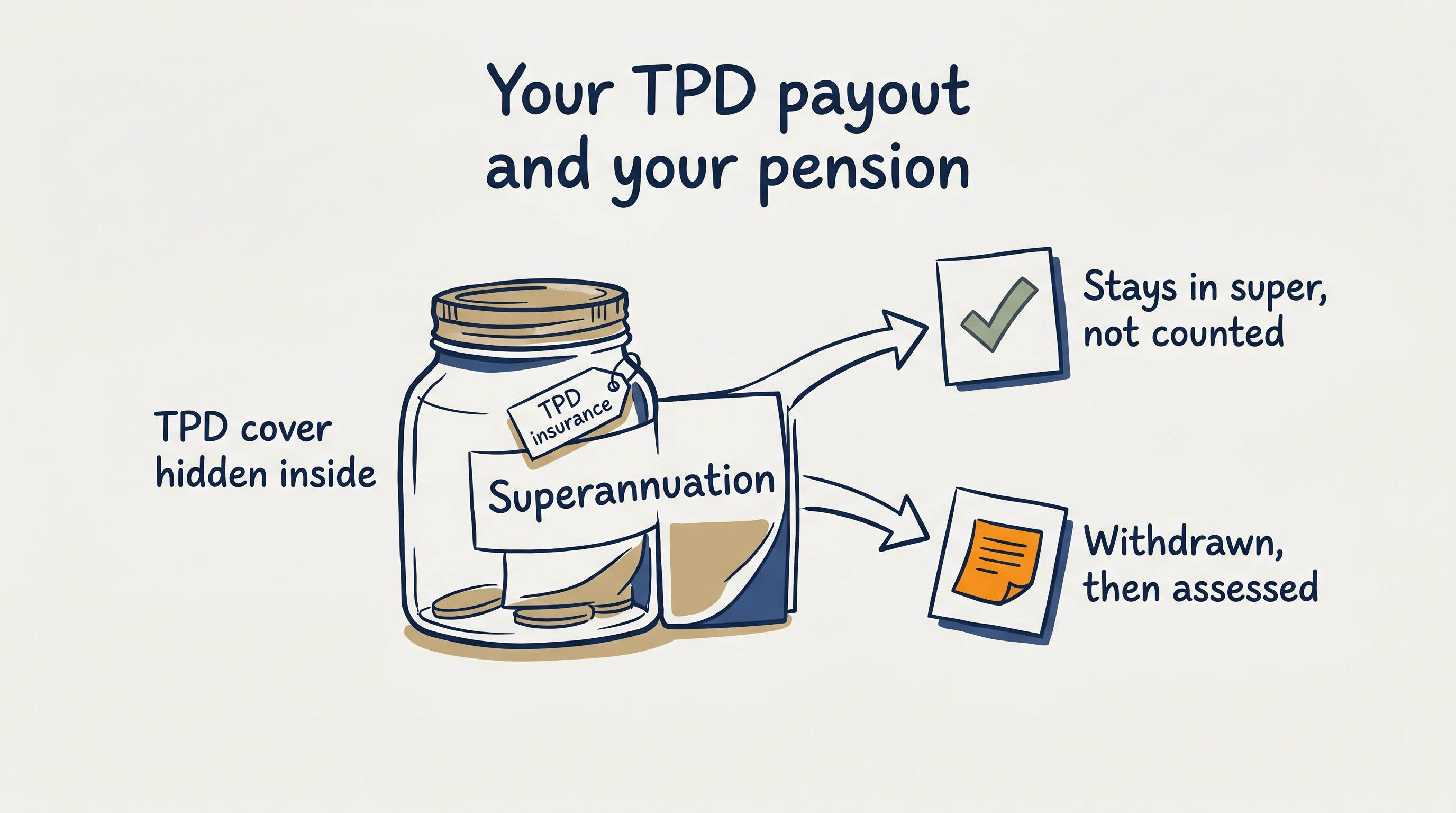 your TPD payout and pension