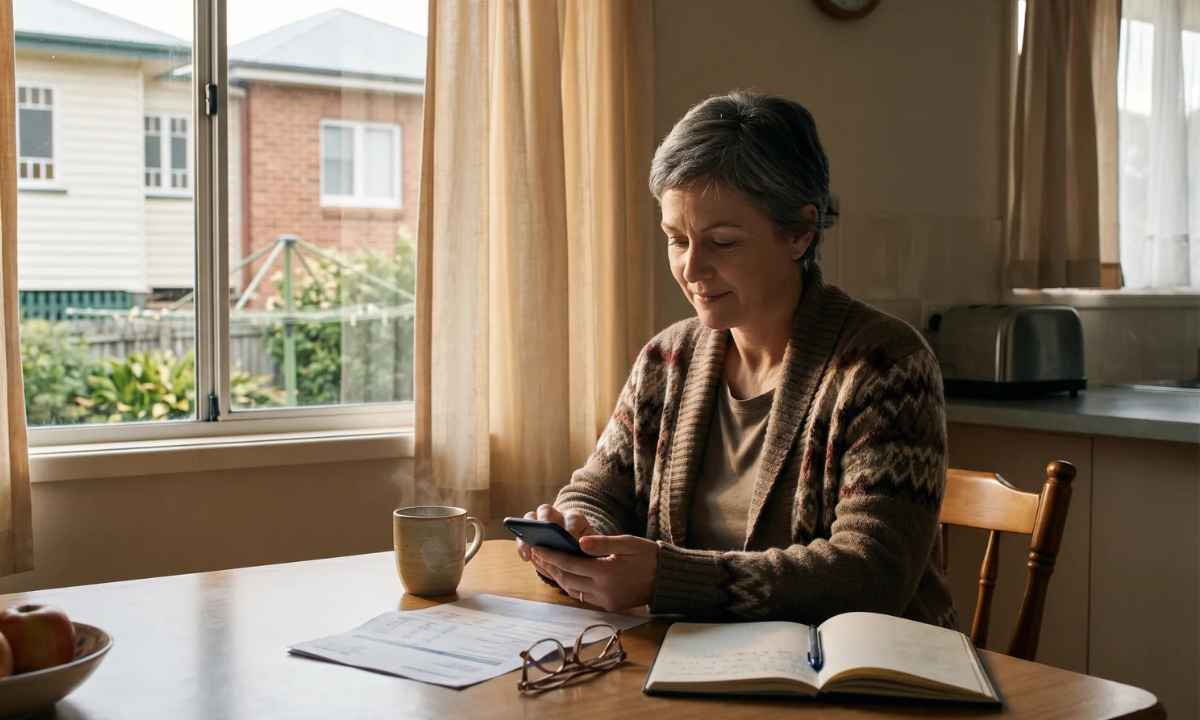 an elderly woman checking her tpd super insurance