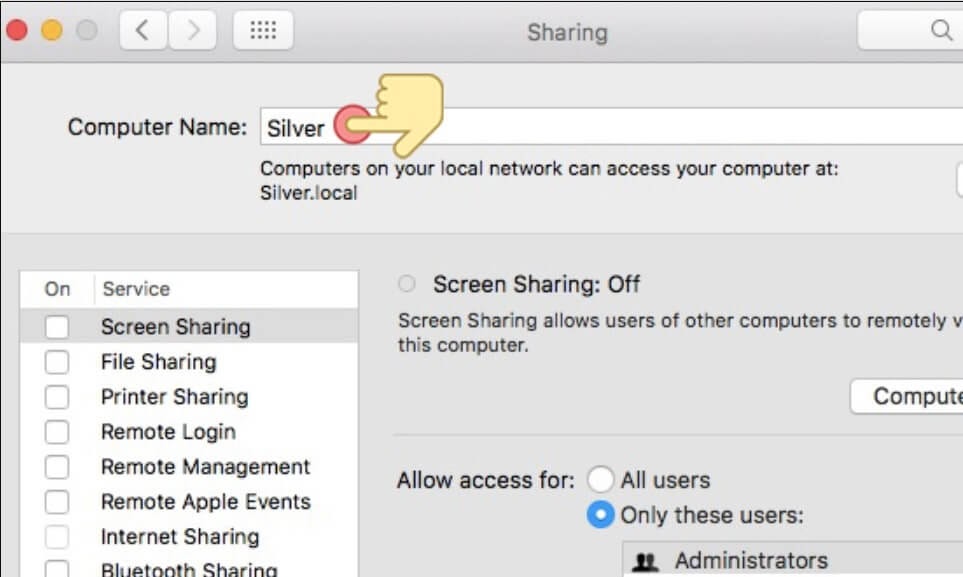 change name macbook