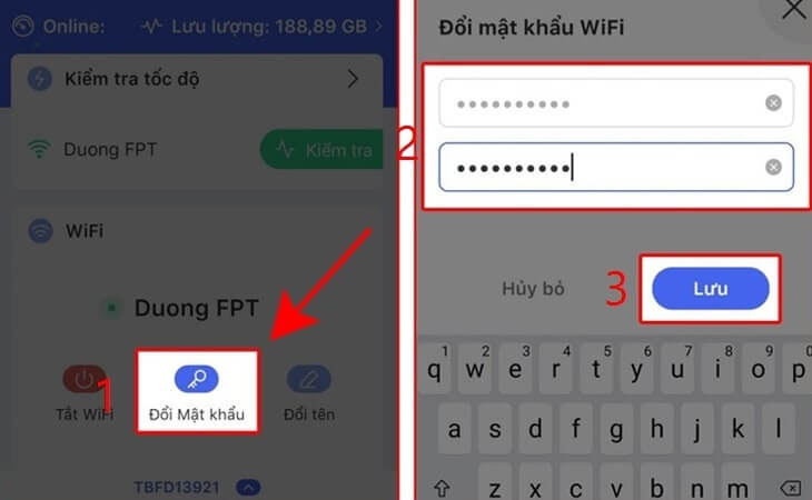 đổi mật khẩu wifi fpt