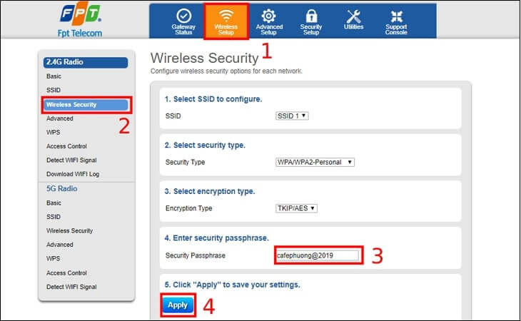 cách đổi mật khẩu modem wifi
