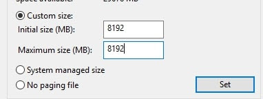chỉnh bộ nhớ ảo virtual memory win 10
