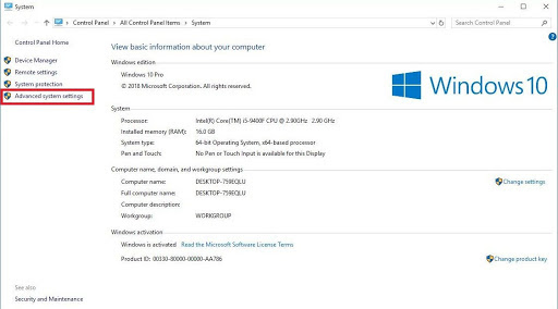 virtual memory win 10