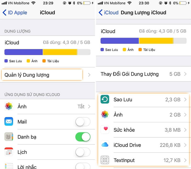 cách giải phóng dung lượng icloud