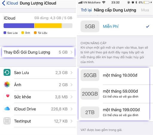 icloud đầy