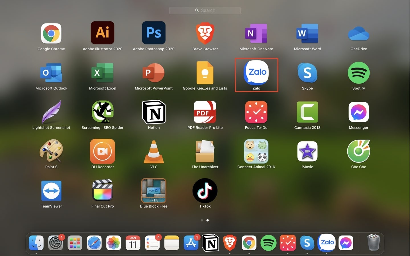 zalo mac os