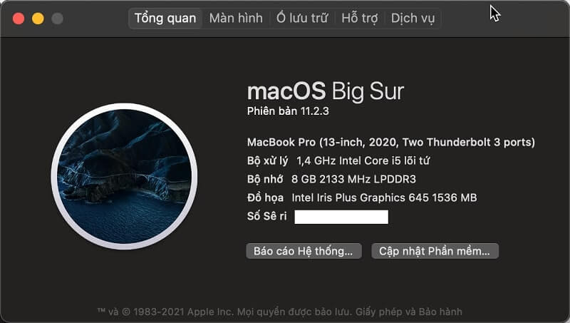 cách xem cấu hình macbook