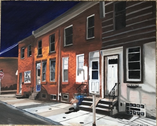 Miller at Night | oil on canvas, 16" x 20"