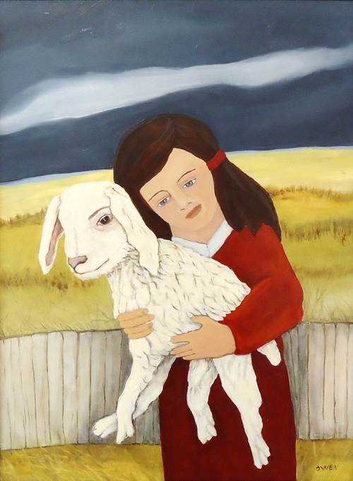 Maria and Spindel | 2018, oil on panel, 24" x 20"