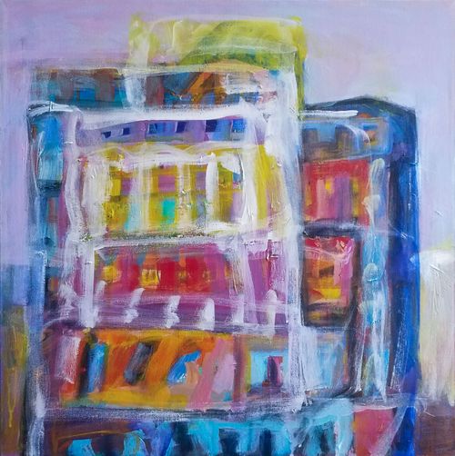 "Structure" 2020, acrylic on canvas, 24 x 24 in