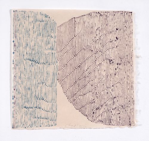 "Small Work No. 36" ink on washi paper, 8" x 8"