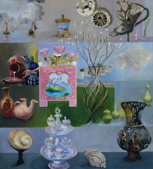 "The Silver Branch" 2023, oil on canvas, 40 x 36 inches