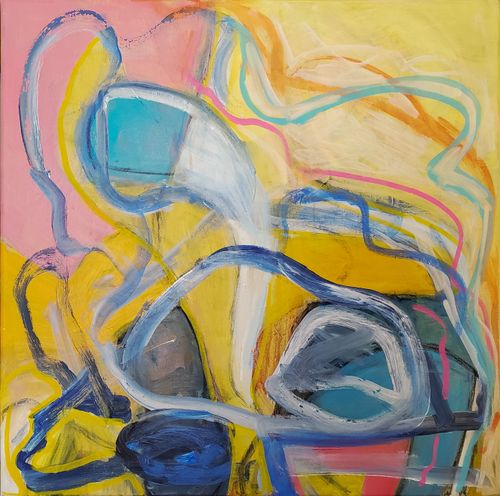 "In the Ether" 2022, acrylic on canvas, 24 x 24 in