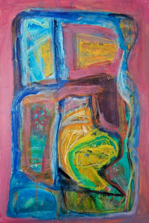 "Time Will Tell" 2023, acrylic on canvas, 36 x 24 in