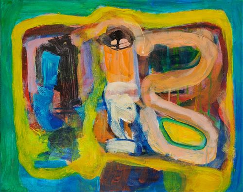 "Another Green World" 2022, acrylic on canvas, 16 x 20 in