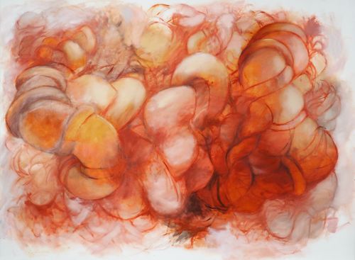 "Entwinement" by Elizabeth Pratt, Oil on Paper, 2022, 38 x 51