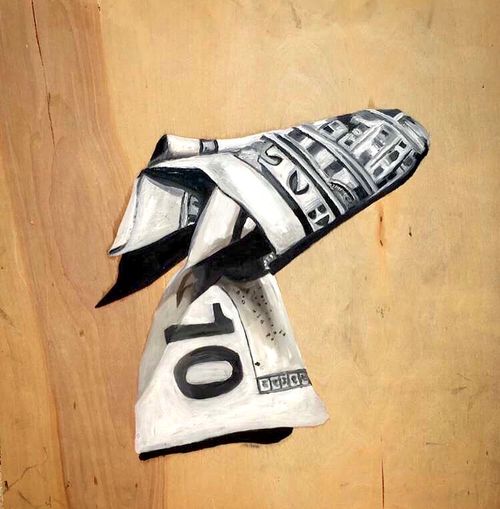 Ten Fold$ | 2016, oil on wood