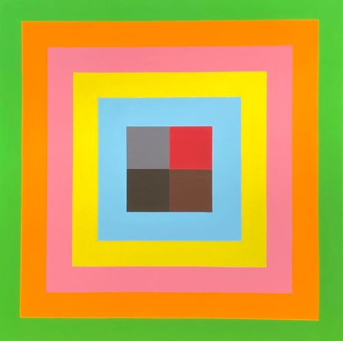 "Reckoning" by Marilyn Stubblebine, Acrylic on wood panel, 2023, 24 x 24