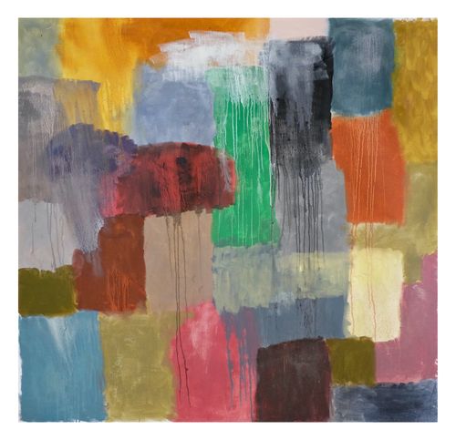 "The Weight of Your Love" by Kevin Broad, oil on canvas, 2023, 57 x 57"