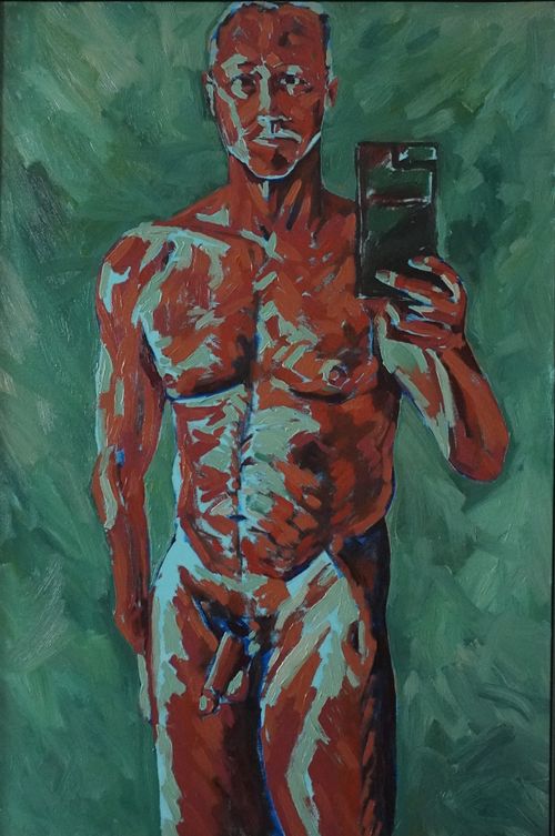 “Self Portrait 2019" oil on canvas, 36” x 24”